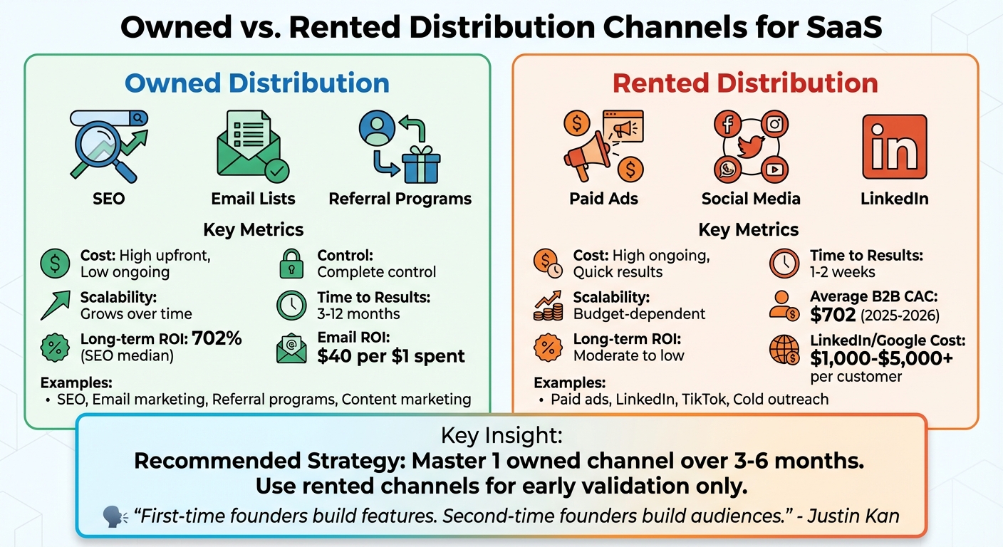 Owned vs Rented Distribution Channels: ROI and Cost Comparison for SaaS