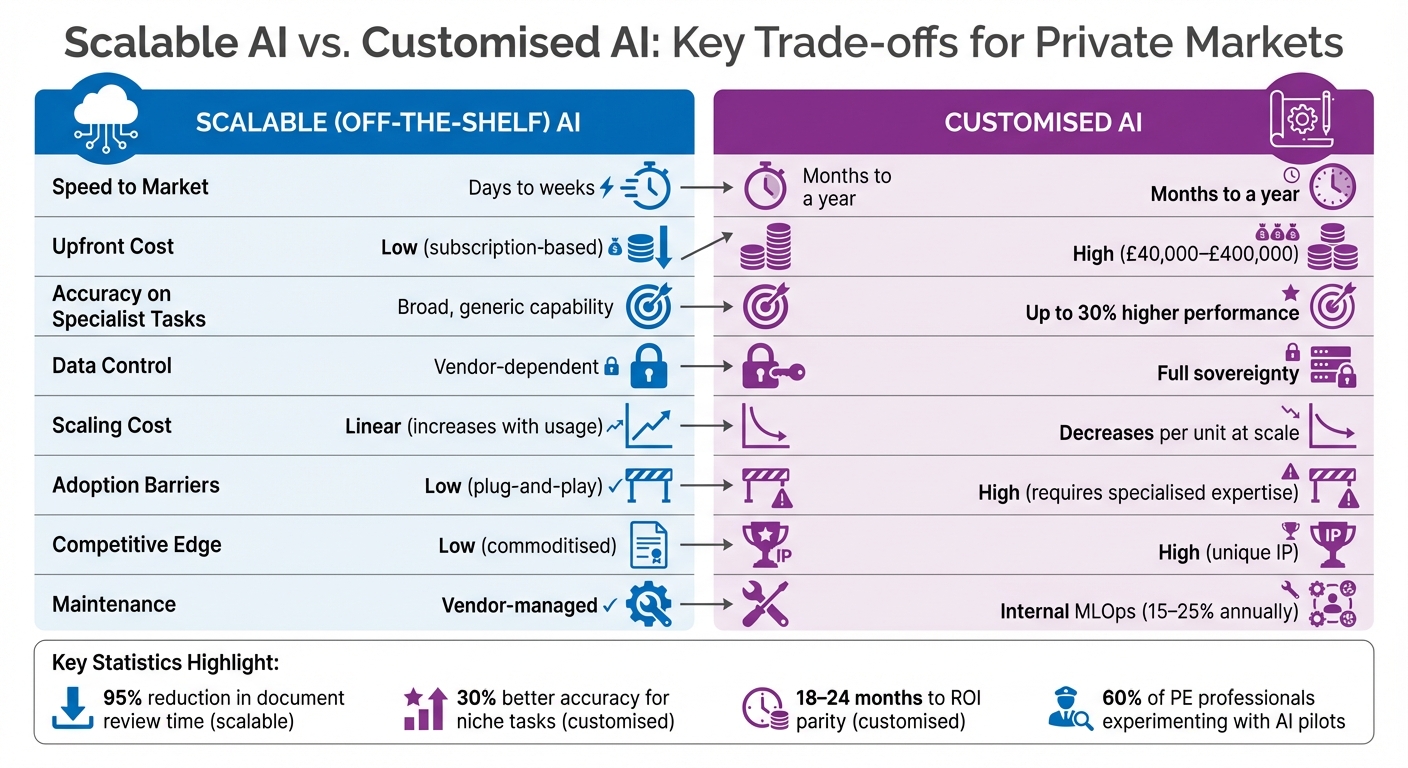 Scalable AI vs Customised AI: Key Metrics Comparison for Private Markets