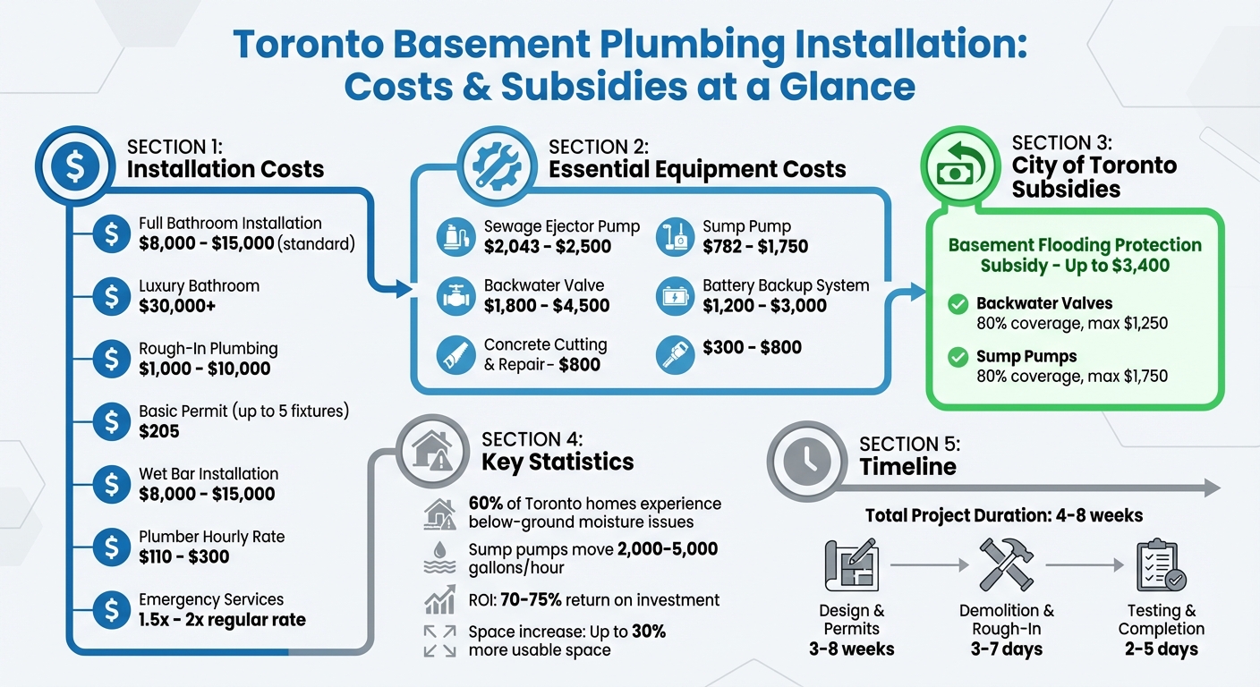 Toronto Basement Plumbing Installation Costs and Subsidies 2026