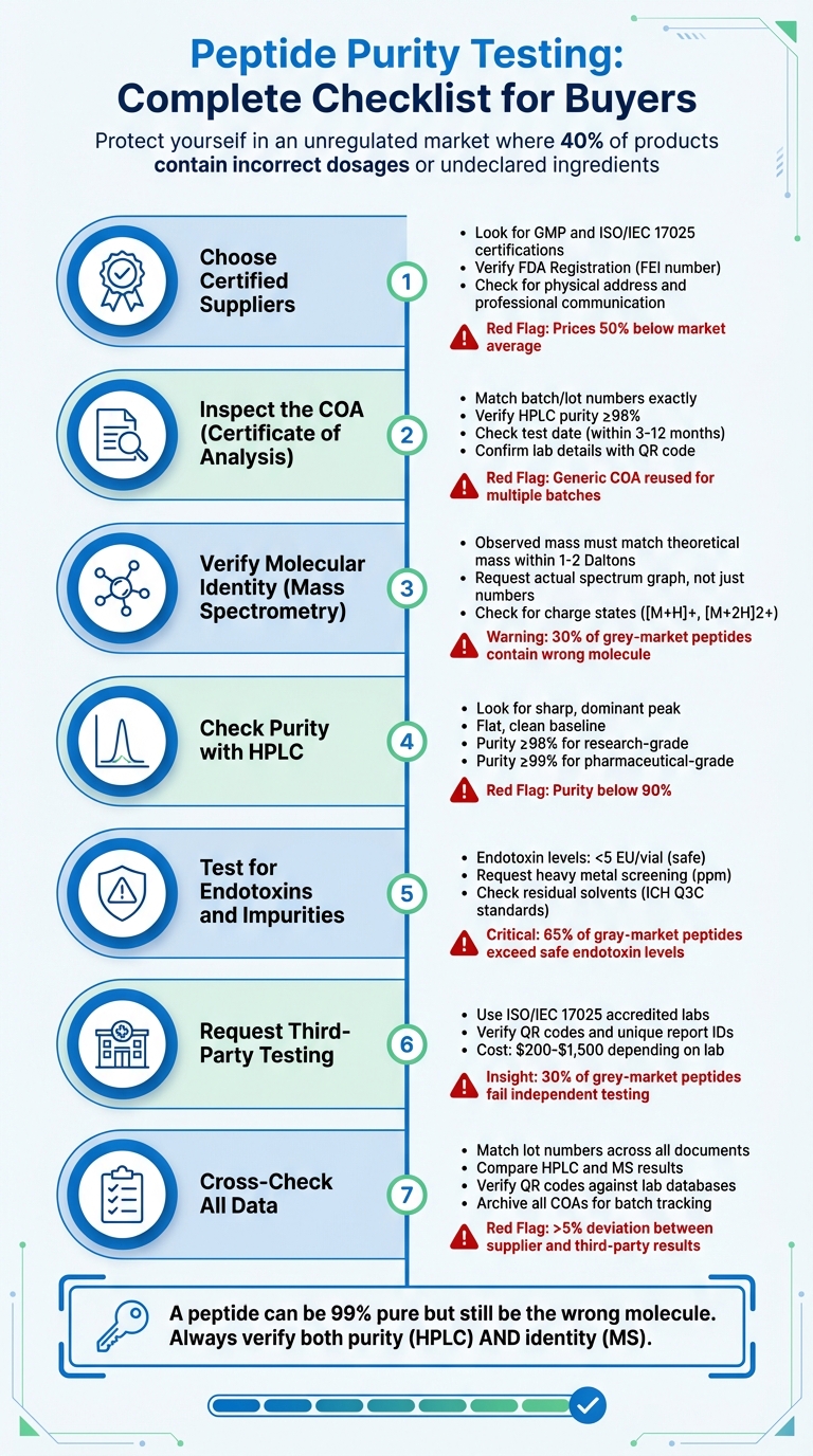 7-Step Peptide Purity Testing Checklist for Safe Purchases