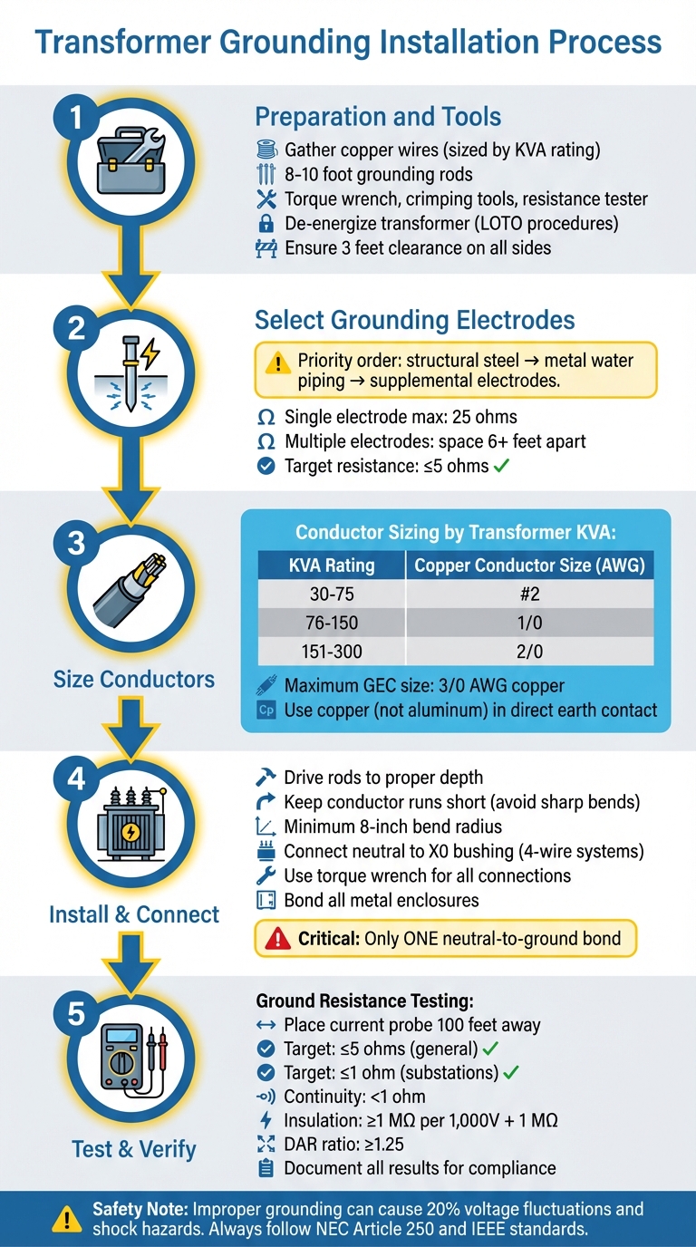Transformer Grounding Installation Process: 5 Essential Steps