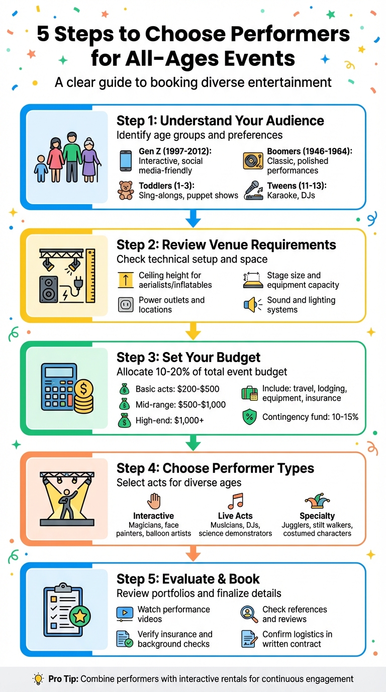 5-Step Guide to Choosing Performers for All-Ages Events