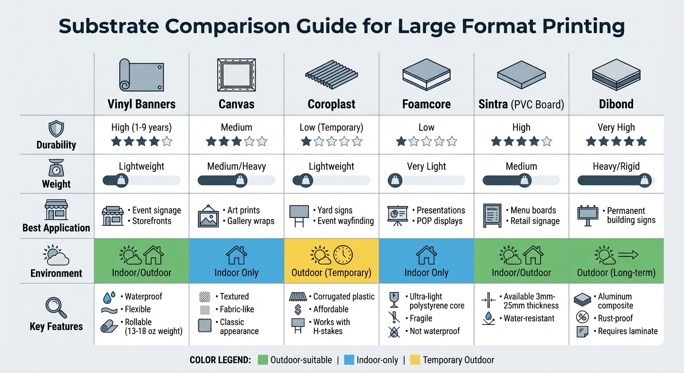 Large Format Printing Substrate Comparison Guide