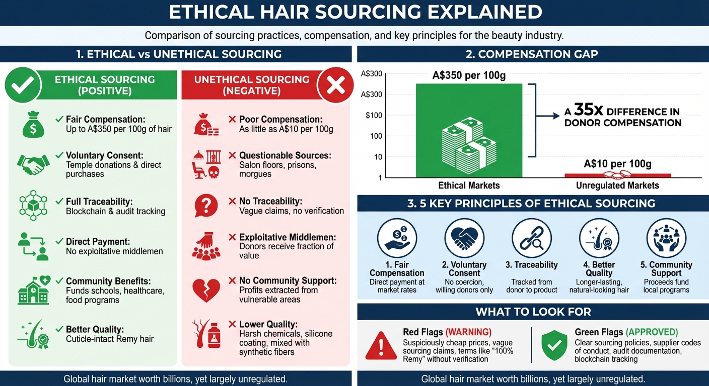 Ethical vs Unethical Hair Sourcing: Key Differences and Fair Compensation Rates