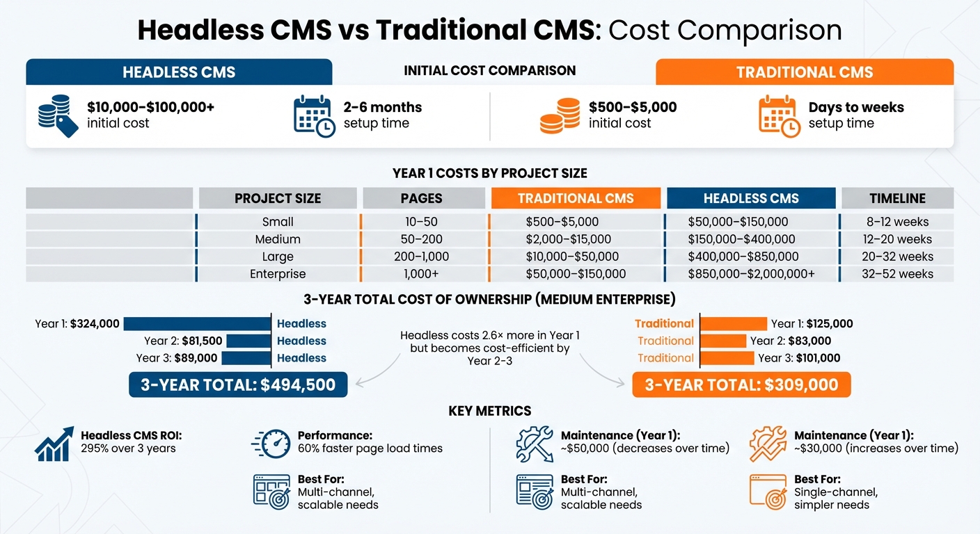 Headless vs Traditional CMS: Complete Cost Comparison by Business Size