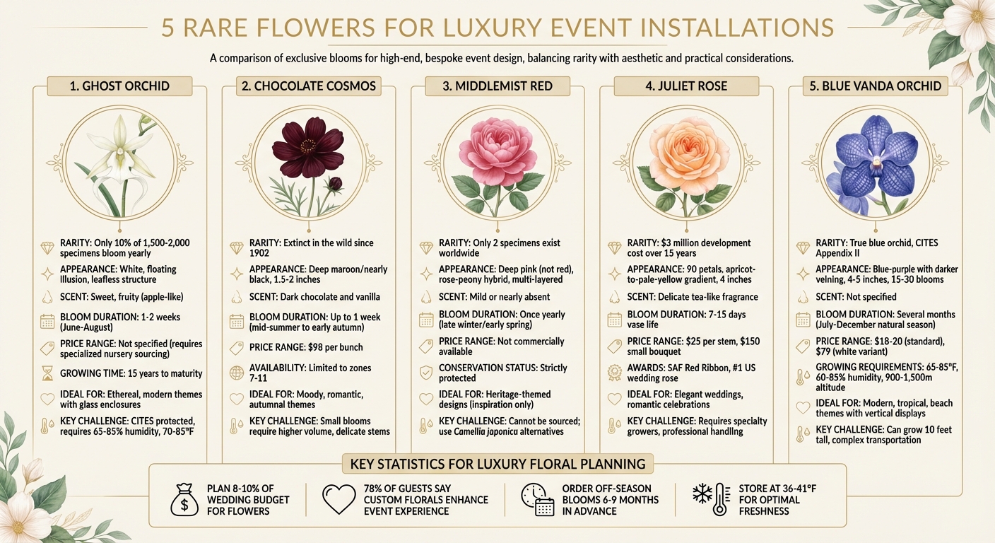 5 Rare Luxury Event Flowers Comparison Guide
