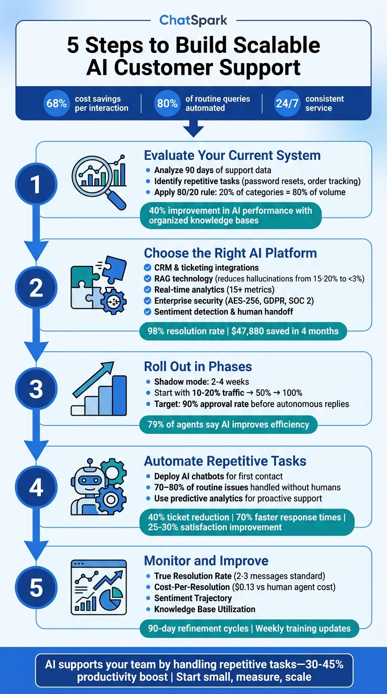 5 Steps to Build Scalable AI Customer Support System