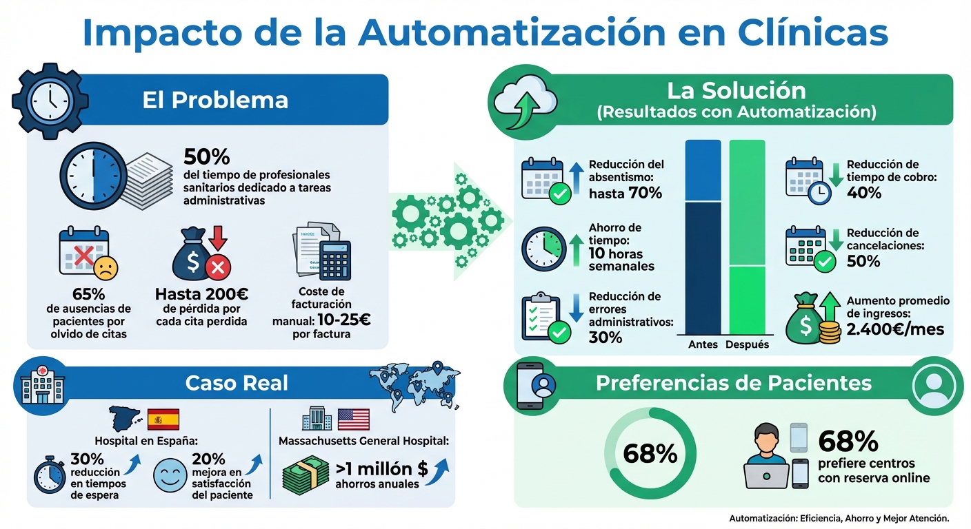 Beneficios de la automatización administrativa en clínicas: estadísticas clave