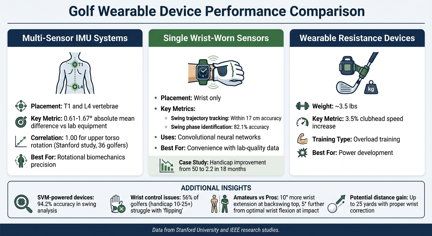 Golf Wearable Device Performance Comparison: Accuracy and Key Metrics