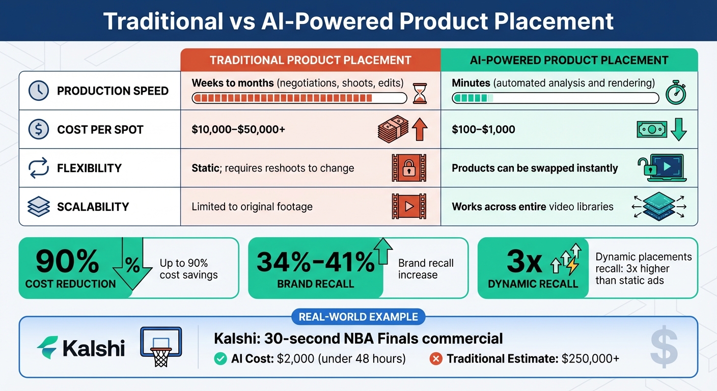 Traditional vs AI-Powered Product Placement: Cost, Speed & Flexibility Comparison