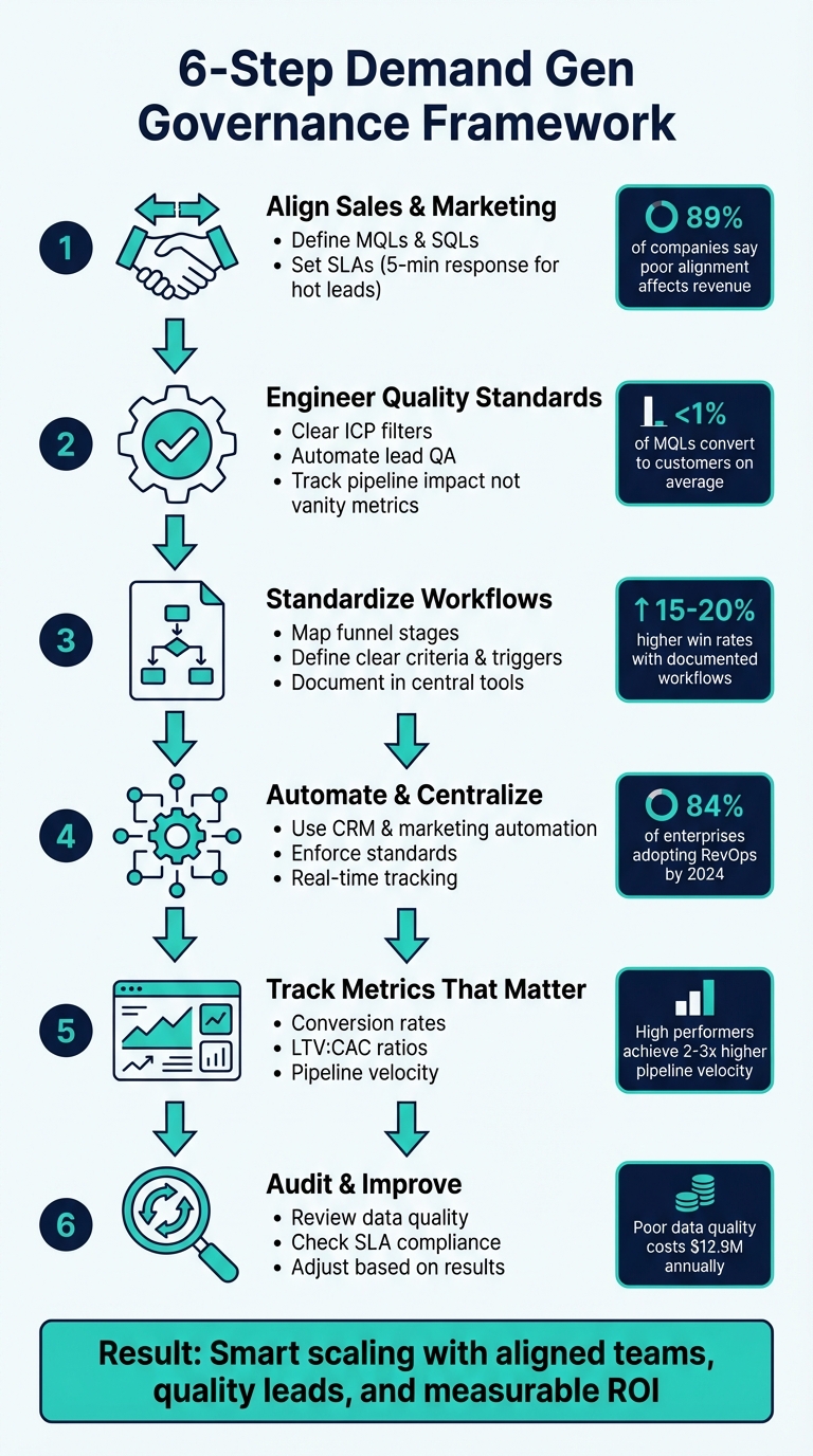 6-Step Demand Gen Governance Framework for Scaling Quality