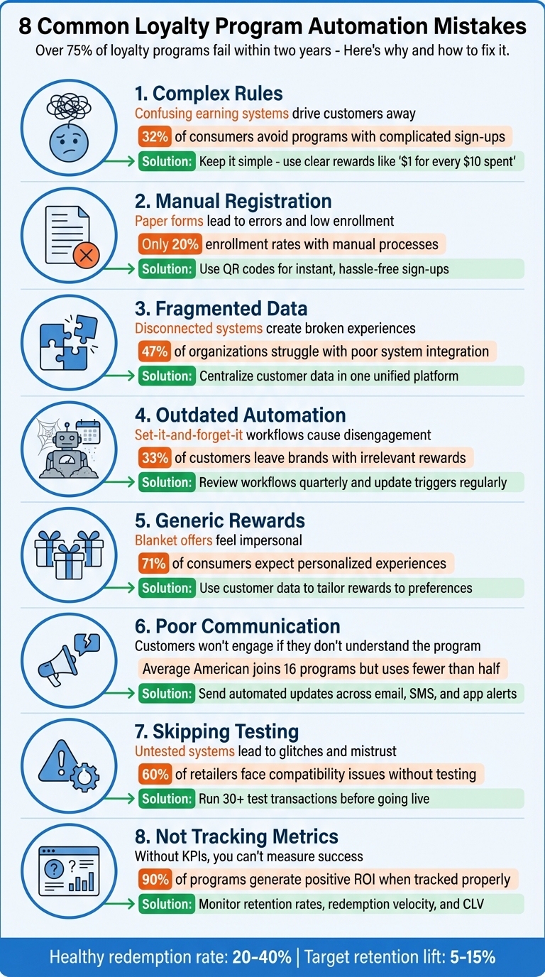 8 Common Loyalty Program Automation Mistakes and Solutions