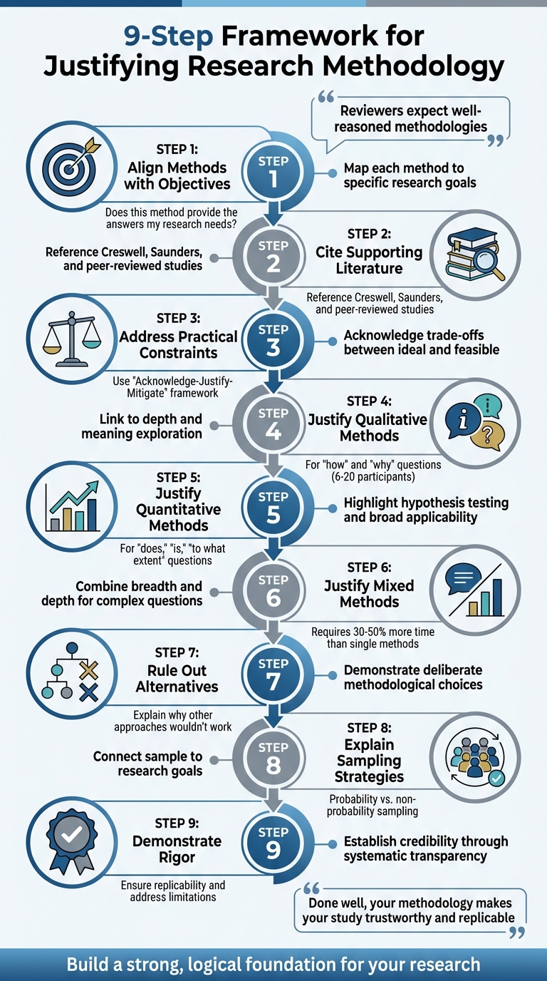 9-Step Framework for Justifying Research Methodology in Graduate Papers
