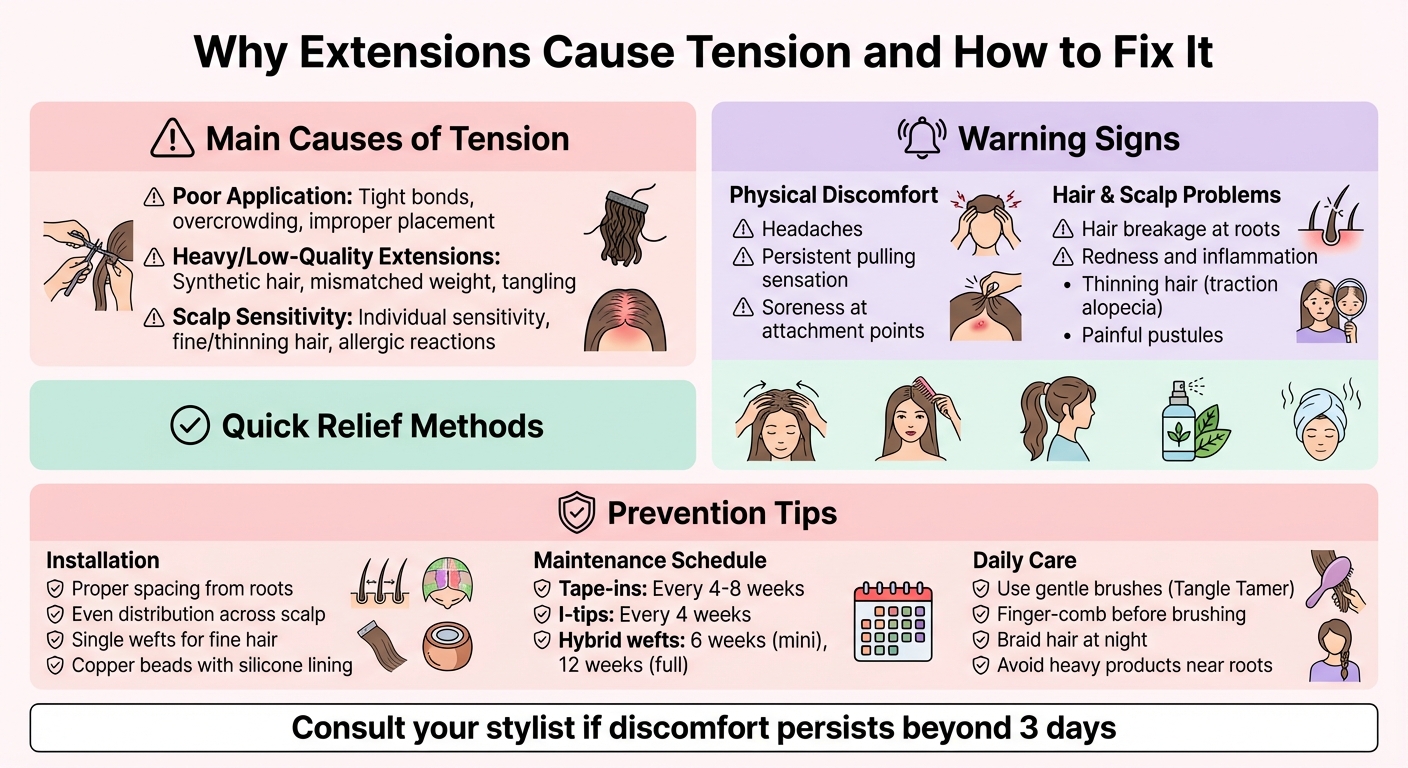 How to Prevent and Fix Hair Extension Tension: A Complete Guide
