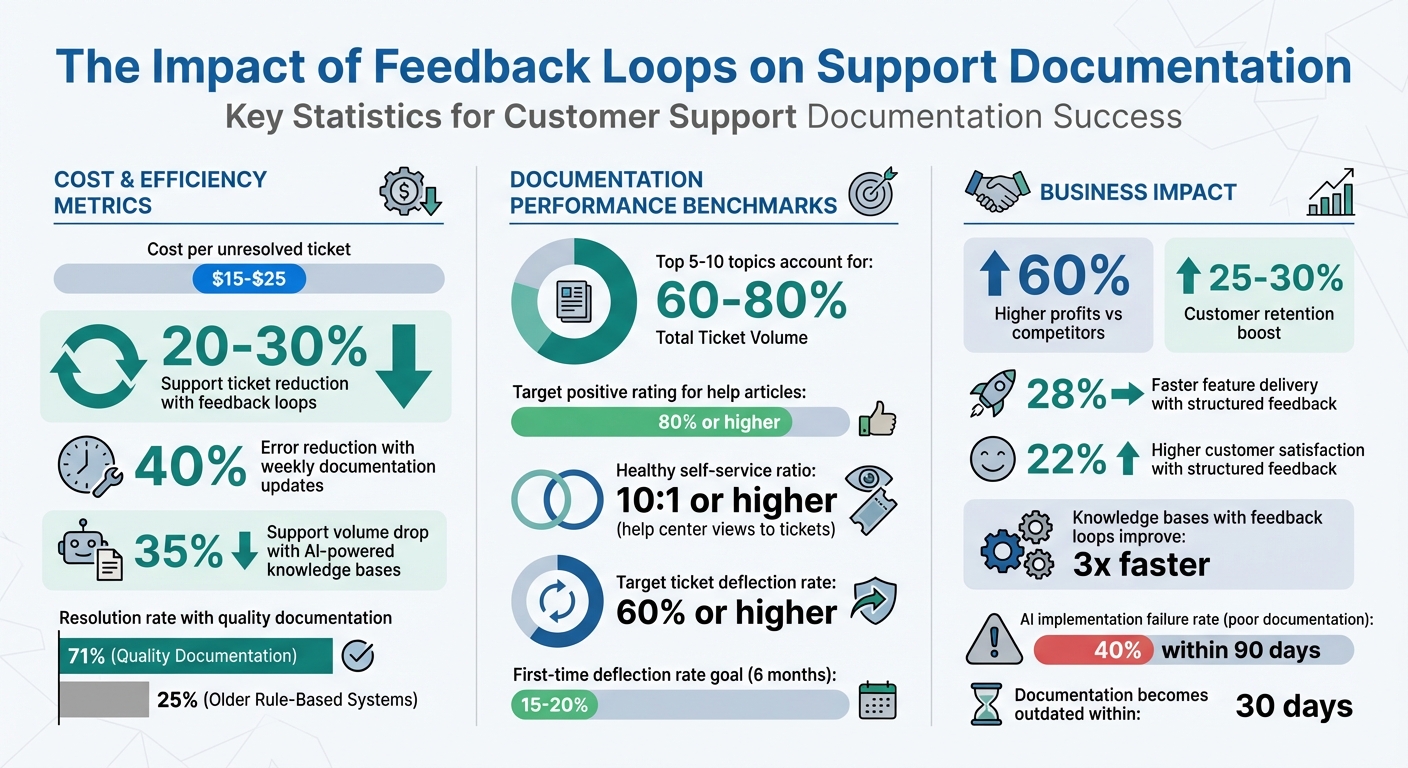 Impact of Feedback Loops on Support Documentation Performance