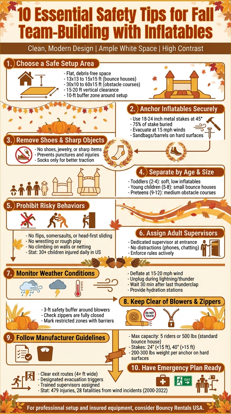 10 Essential Safety Tips for Fall Team-Building with Inflatables