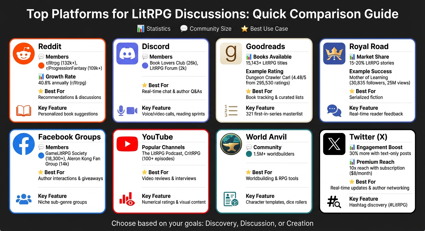 LitRPG Platform Comparison: Features, Audience Size, and Best Use Cases