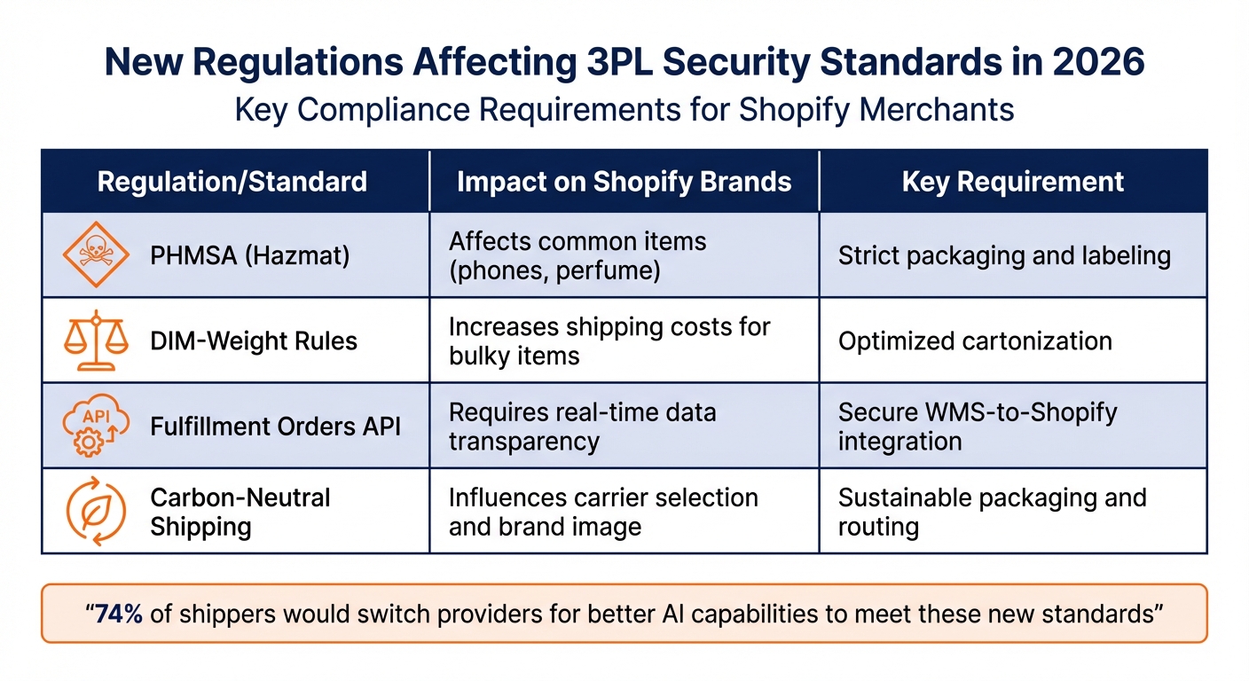 New Regulations Affecting 3PL Security Standards in 2026
