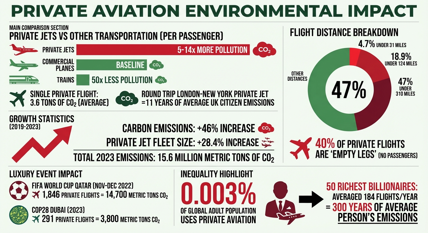 Environmental Impact of Private Jets vs Commercial Flights Comparison
