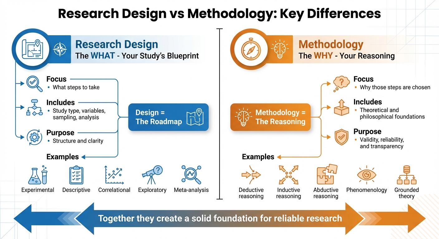 Research Design vs Methodology: Key Differences and Comparison
