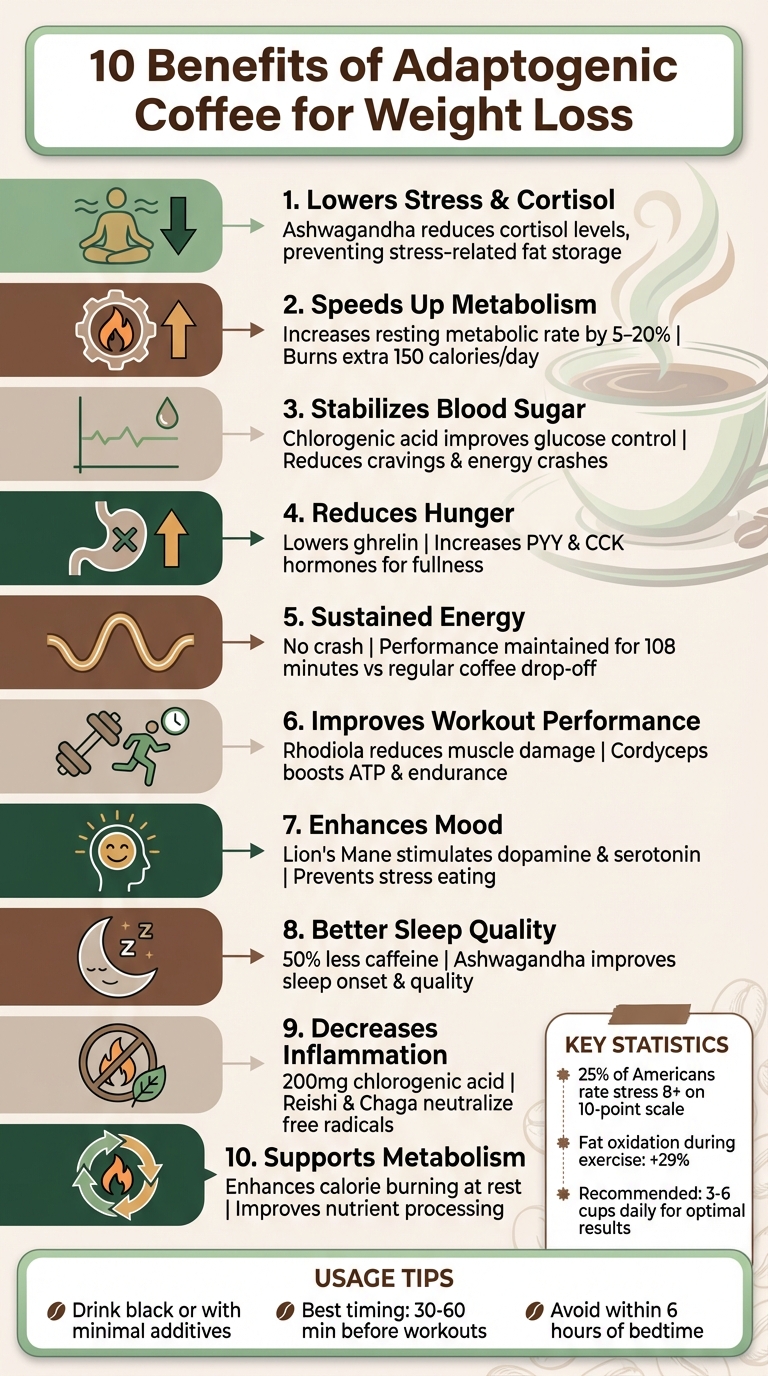 Adaptogenic Coffee vs Regular Coffee: Benefits Comparison for Weight Loss