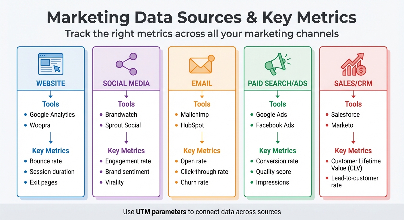 Marketing Data Sources and Key Metrics Comparison Guide