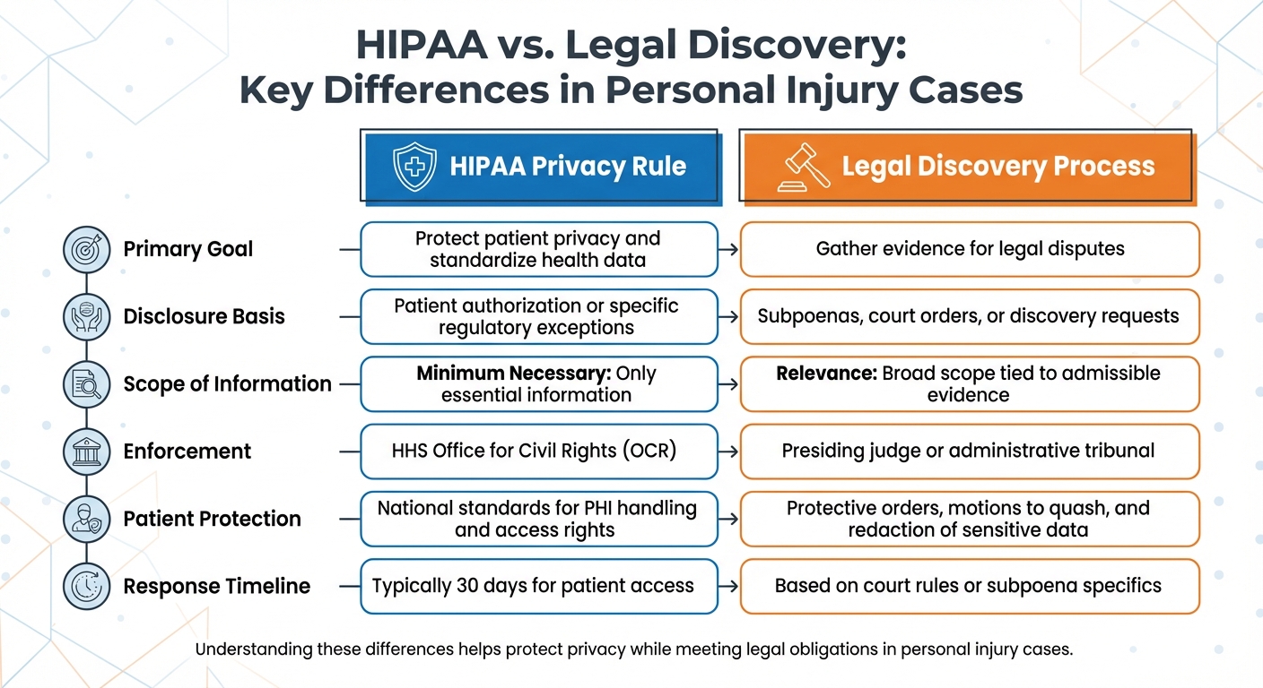 HIPAA vs Legal Discovery: Key Differences in Personal Injury Cases