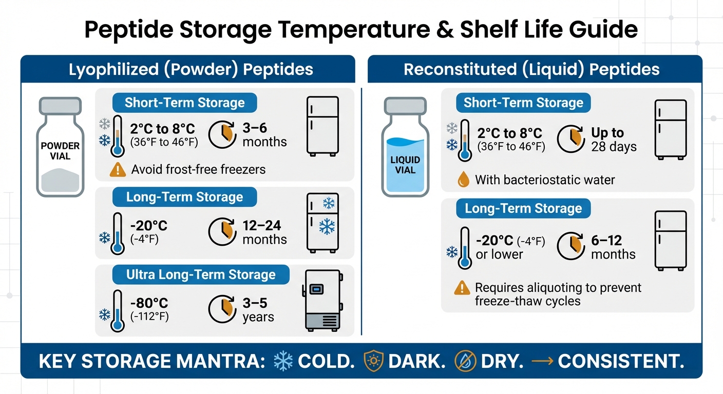 Peptide Storage Temperature and Shelf Life Guide