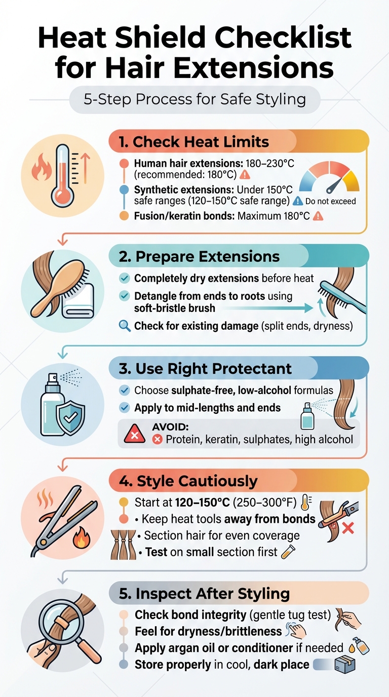 5-Step Heat Shield Checklist for Hair Extensions