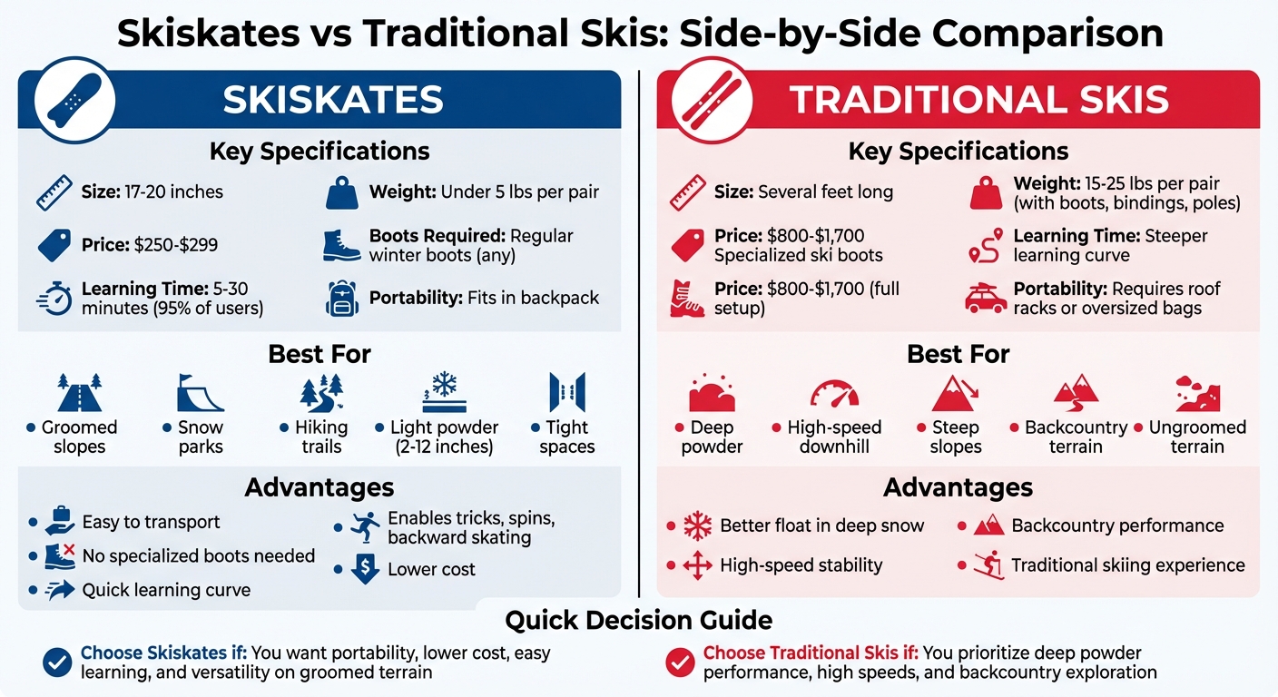 Skiskates vs perinteiset sukset: täydellinen vertailuopas