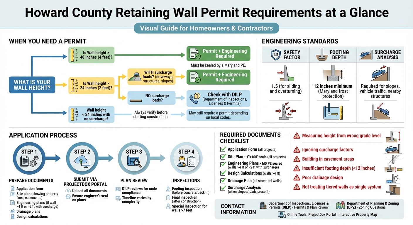 Howard County Retaining Wall Permit Requirements Guide