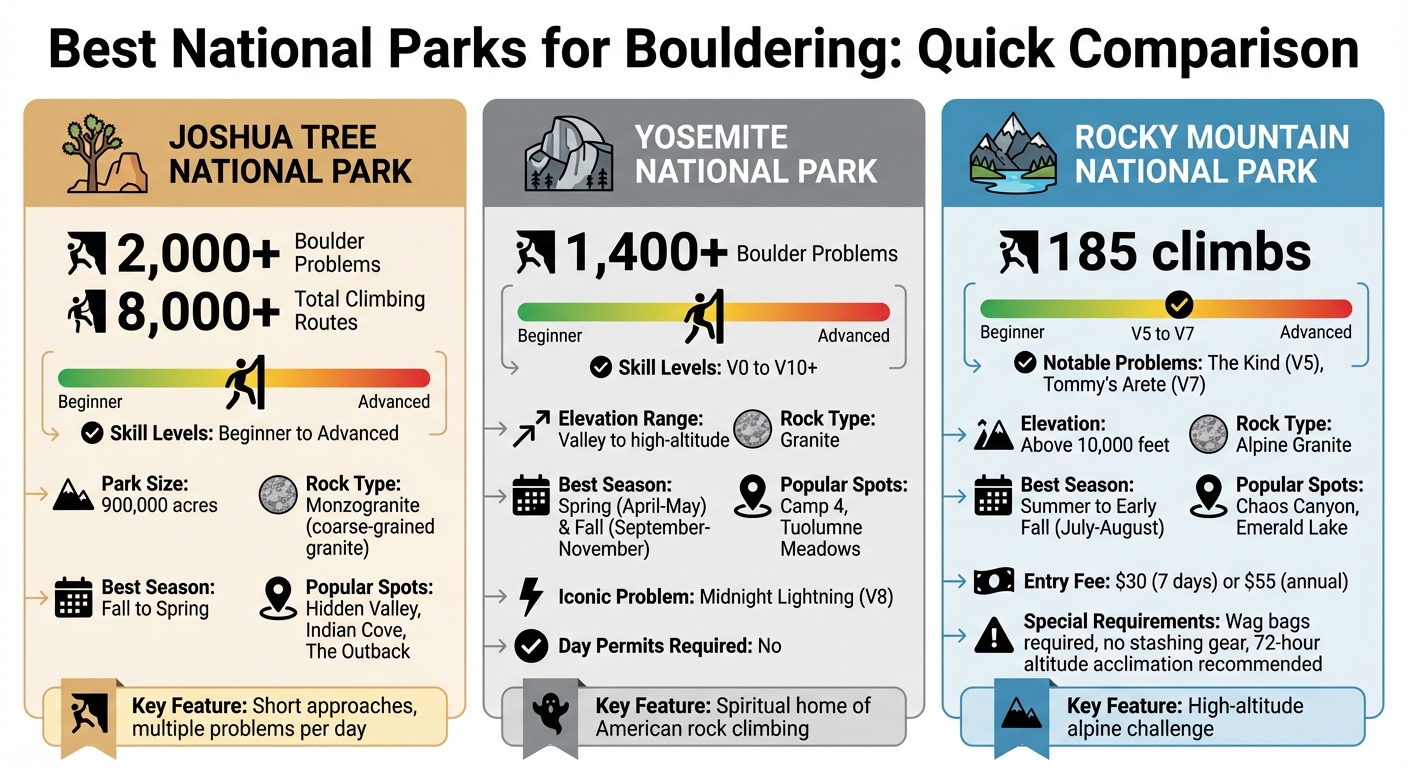 Top 3 National Parks for Bouldering: Comparison Guide