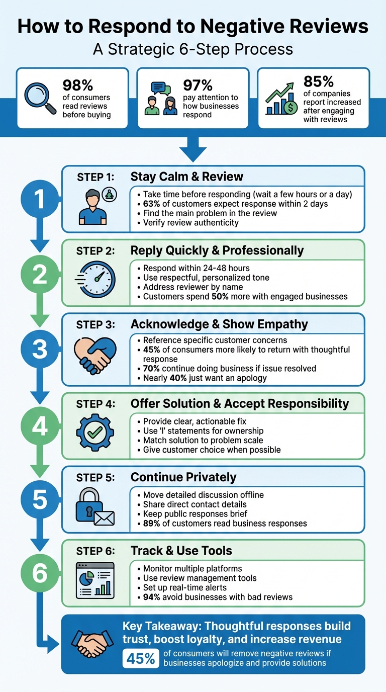 6-Step Process for Responding to Negative Reviews Effectively