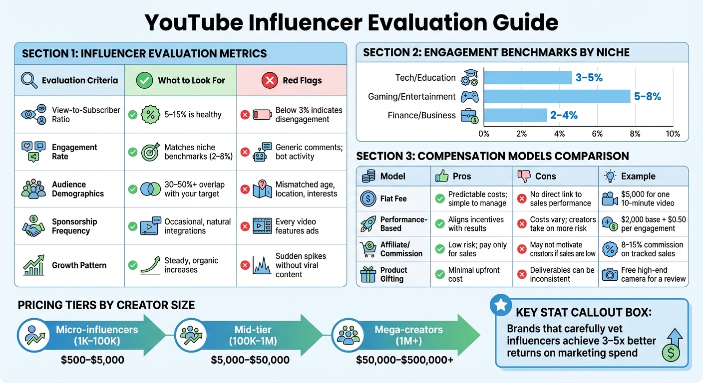 YouTube Influencer Evaluation Criteria and Compensation Models Guide