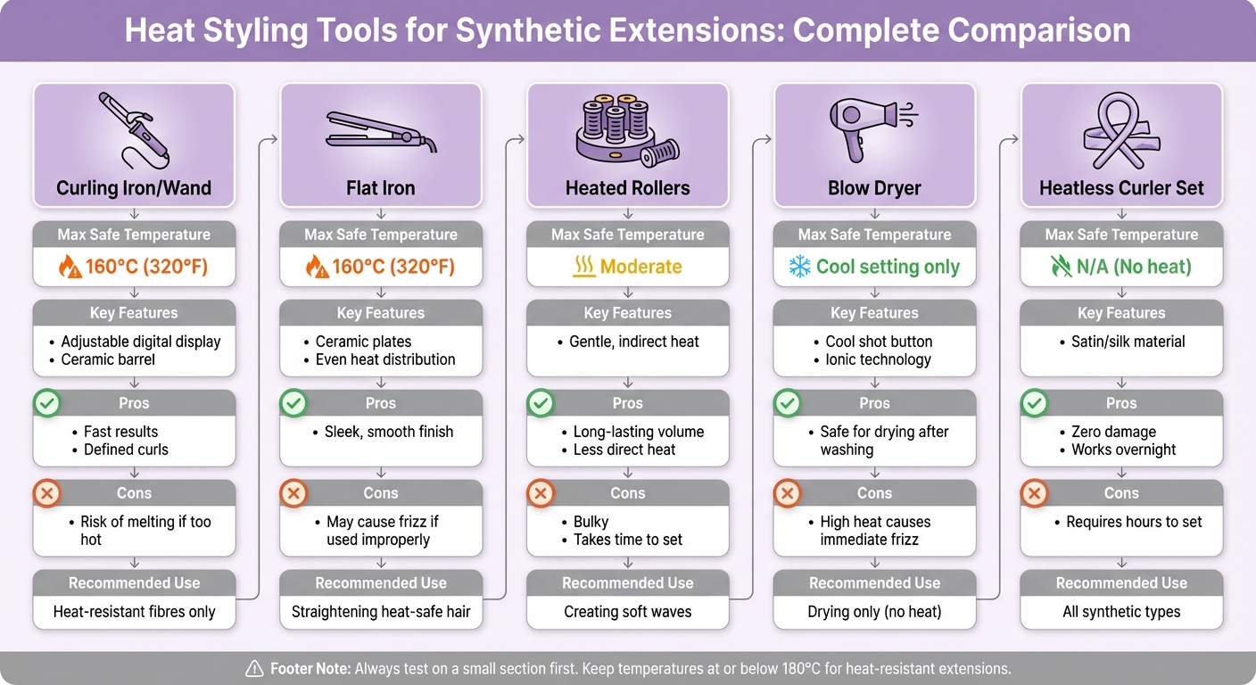 Heat Styling Tools Comparison for Synthetic Extensions