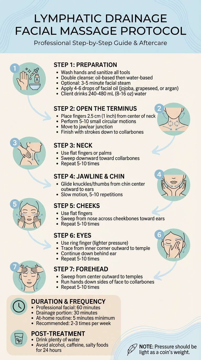 Step-by-Step Lymphatic Drainage Facial Massage Protocol
