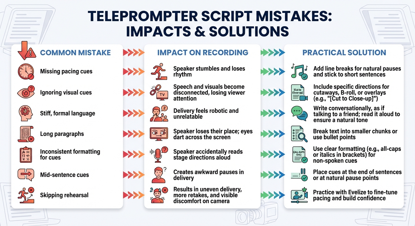 Common Teleprompter Script Mistakes and Solutions Guide