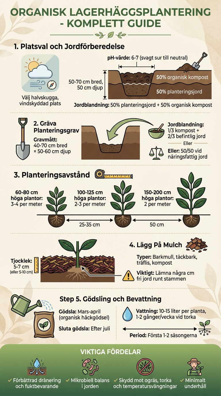 Steg-för-steg guide för organisk lagerhäggsplantering