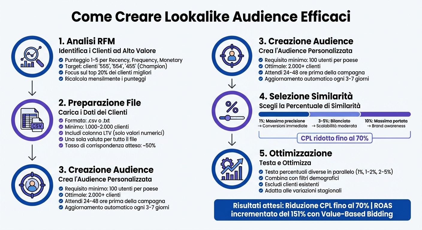 Lookalike audience da clienti con alto valore 1 Come creare lookalike audience efficaci: processo step-by-step con metriche rfm e percentuali di similarità