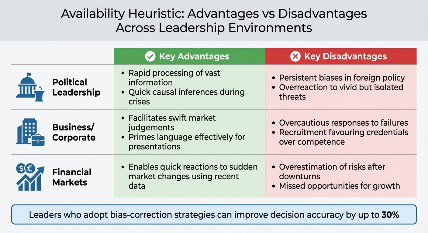 Availability Heuristic Impact Across Leadership Environments