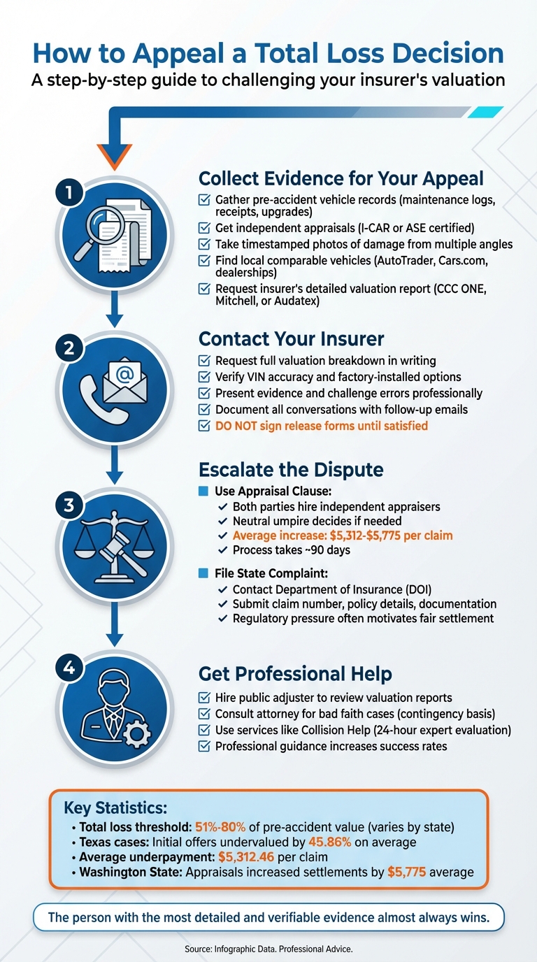 4-Step Process to Appeal a Total Loss Car Insurance Decision