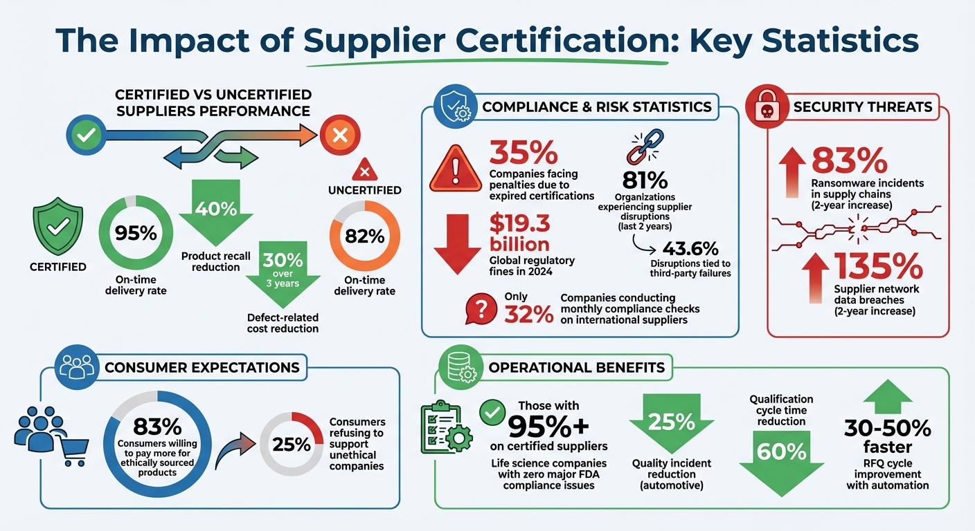 Supplier Certification Impact: Key Statistics on Quality, Compliance, and Risk Reduction