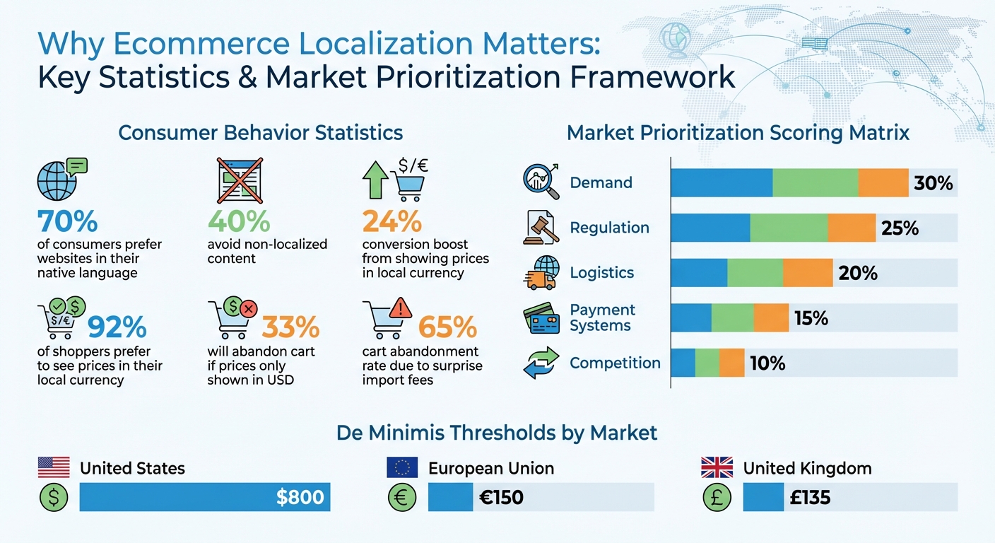 Ecommerce Localization Statistics and Market Prioritization Framework