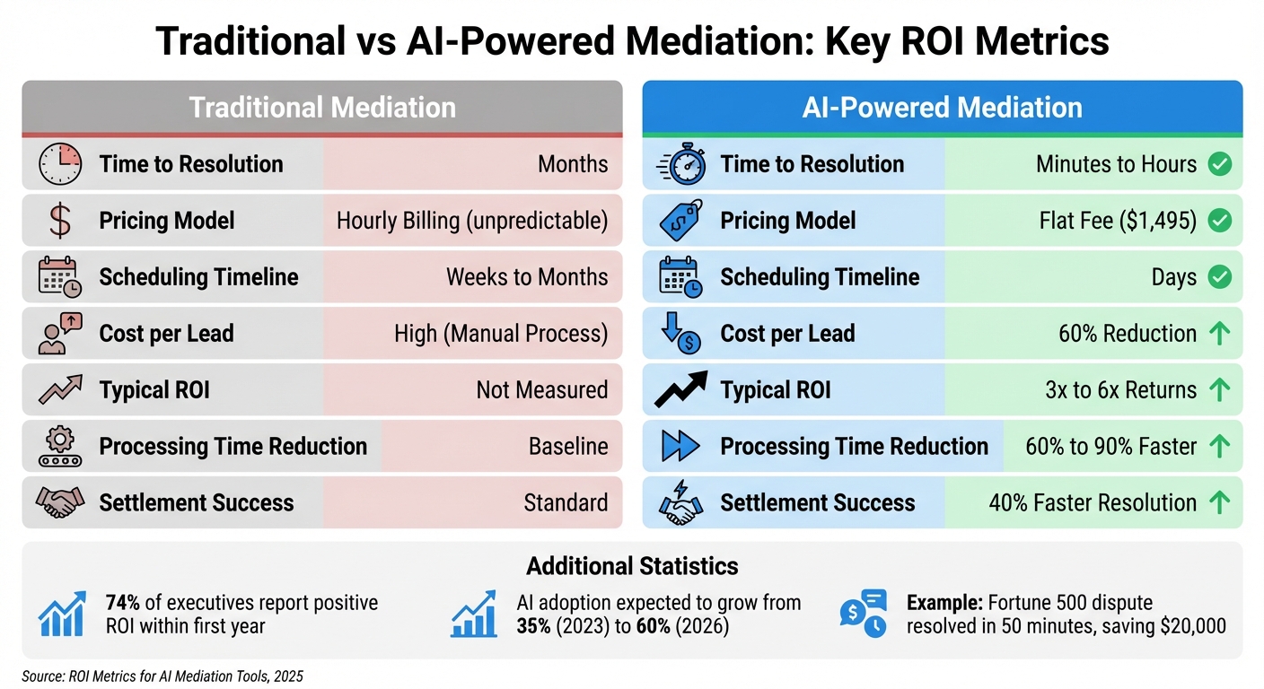 Traditional vs AI-Powered Mediation: ROI Metrics Comparison