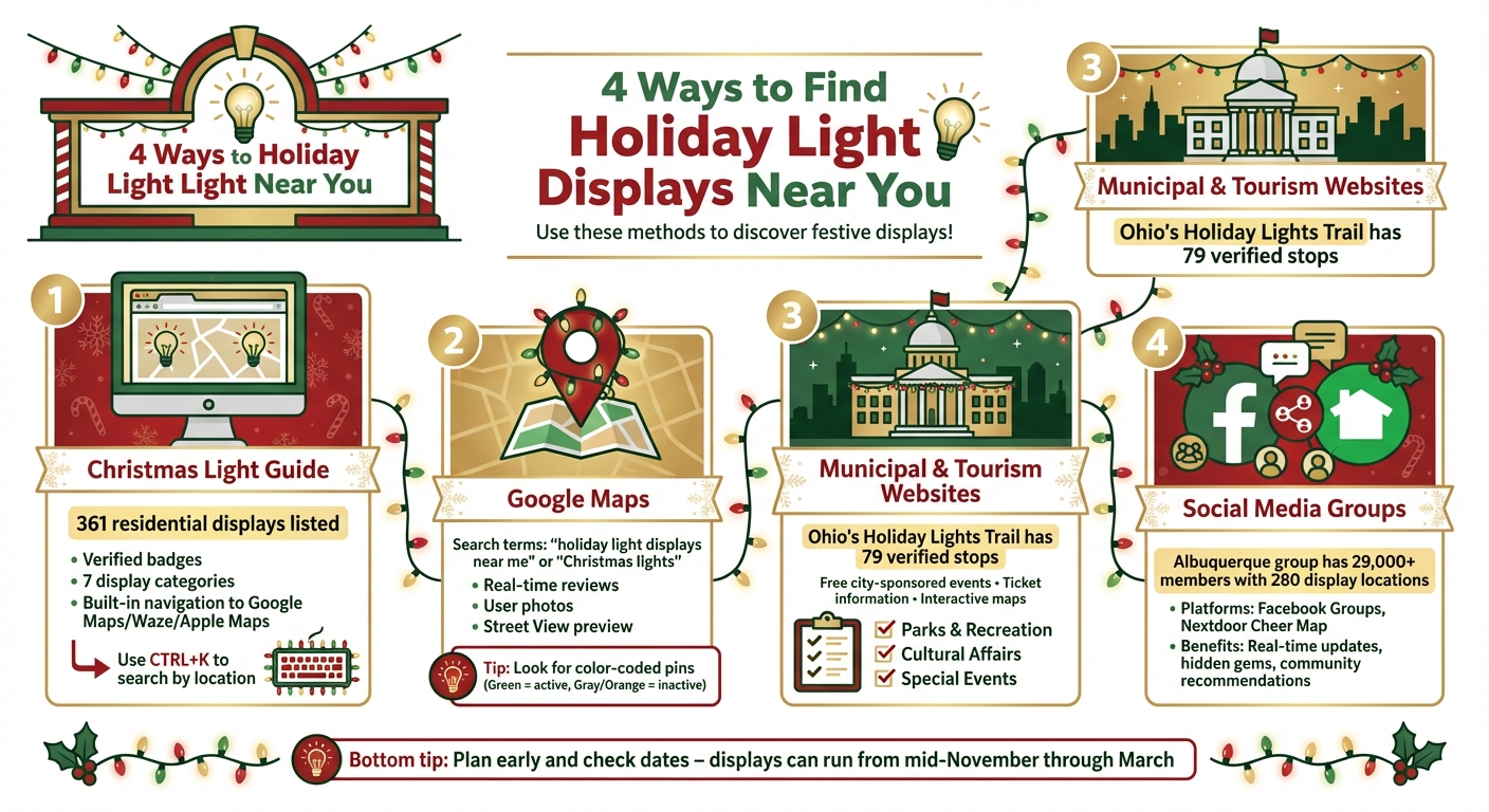 4 Ways to Find Holiday Light Displays Near You