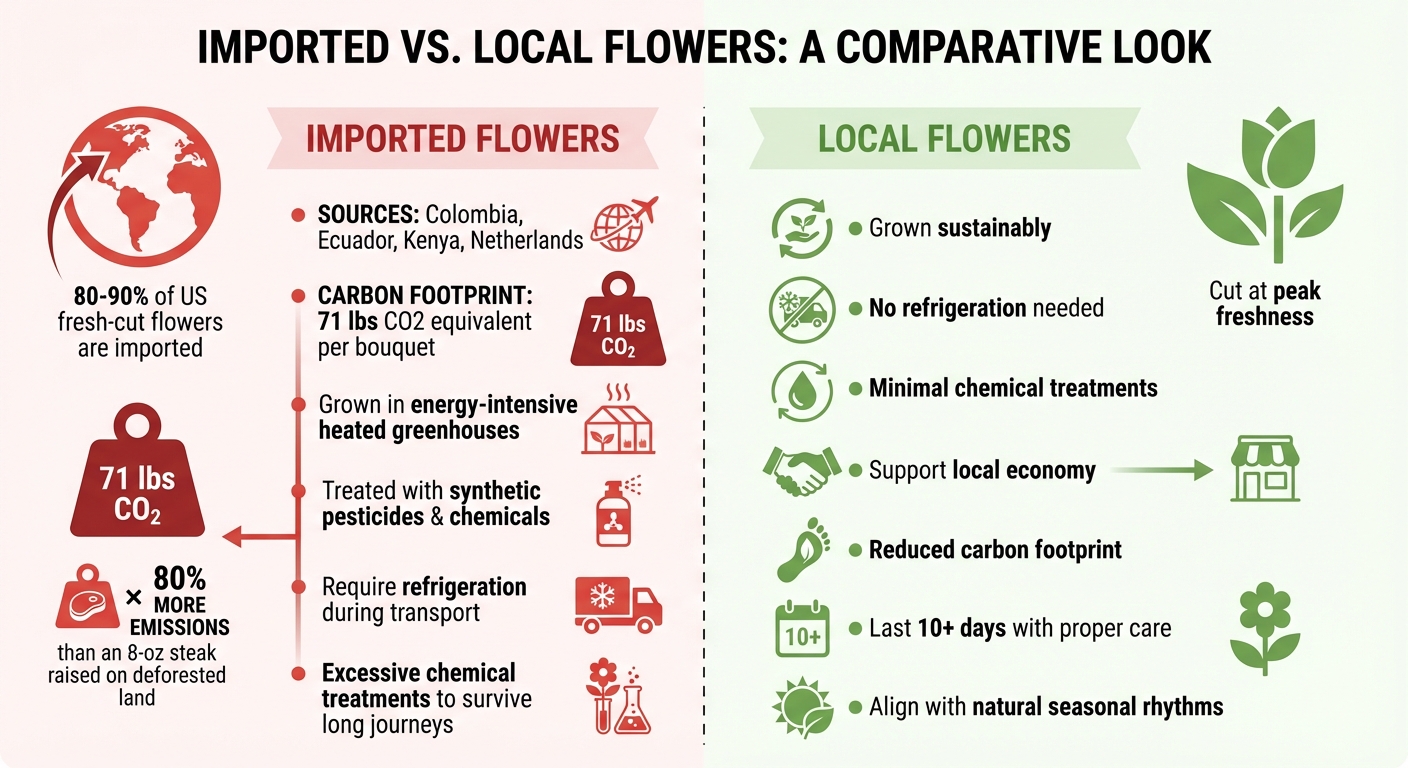 Environmental Impact of Imported vs Local Flowers Comparison