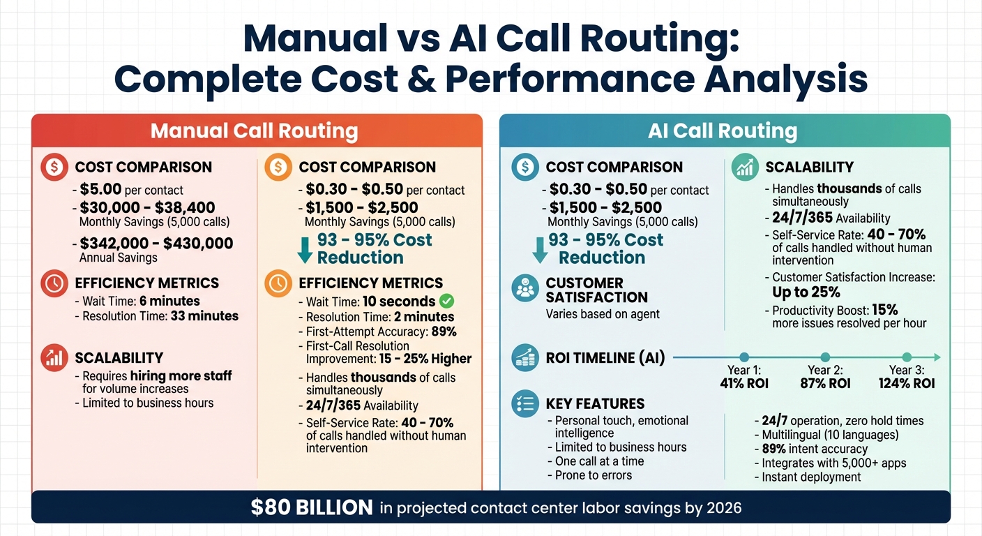 Manual vs AI Call Routing: Cost, Efficiency and Performance Comparison