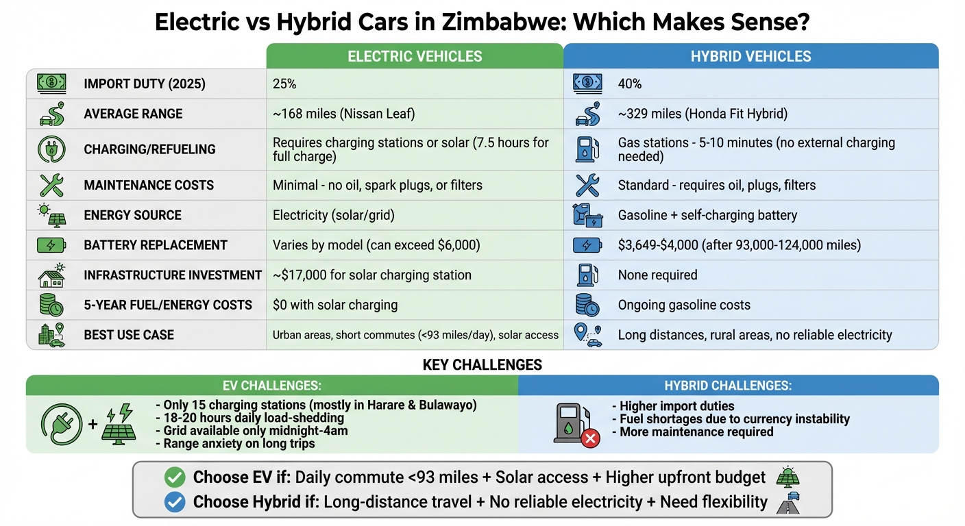 Electric vs Hybrid Cars in Zimbabwe: Complete Comparison Guide 2025