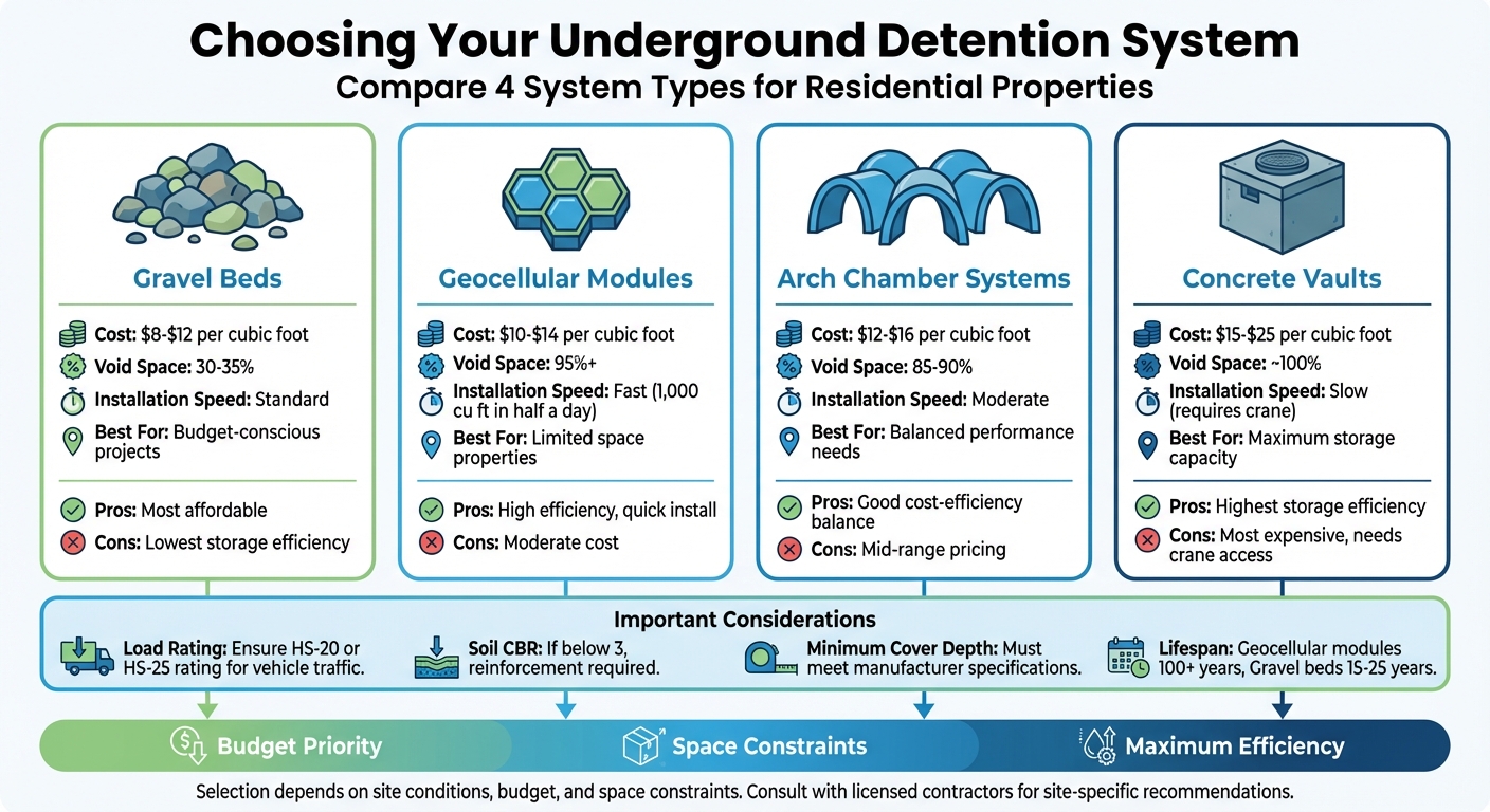Underground Detention System Types: Cost, Efficiency & Installation Comparison