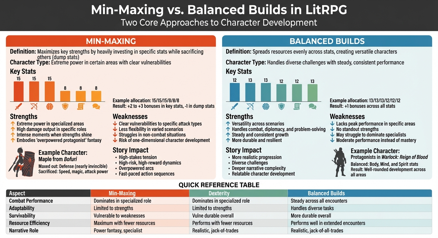 Min-Maxing vs Balanced Builds in LitRPG: Complete Comparison Guide
